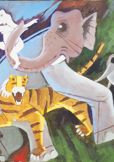 JE DECOUVRE..."bestiaire indien" Maqbool Fida Hussain